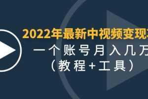 （4411期）2022年最新中视频变现最稳最长期的项目，一个账号月入几万（教程+工具）