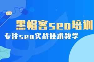 (3674期)某收费培训课:黑帽客seo培训,专注seo实战技术教学!