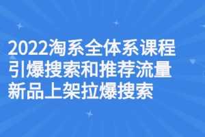（2610期）2022淘系全体系课程引爆搜索和推荐流量，新品上架拉爆搜索