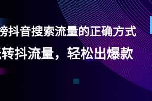 (2546期)【霸榜抖音搜索流量的正确方式】玩转抖流量,轻松出爆款