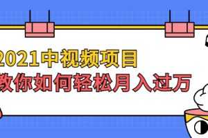 （1999期）2021中视频项目，教你如何轻松月入过万，只讲核心，只讲实操，不讲废话