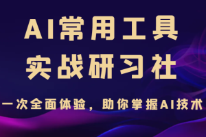 AI常用工具实战研习社，一次全面体验，助你掌握AI技术