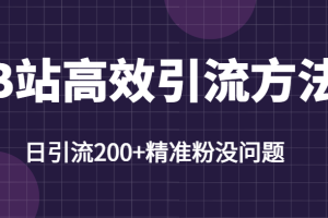 B站高效引流方法，学会这一招，日引流200+精准粉没任何问题