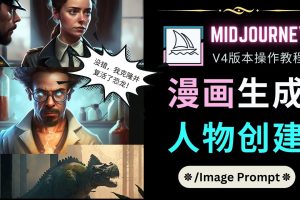 Midjourney V4版本操作教程：2个简单参数，完成漫画生成，人物创建