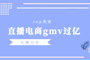 top卖家（直播电商gmv过亿）实操分享【无水印】