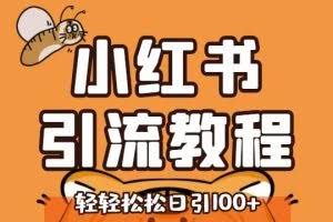 小红书运营引流全系列课程，每天引流100精准粉