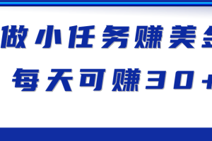 做小任务赚钱项目，仅需1分钟完成一个任务，每天可赚30美金！