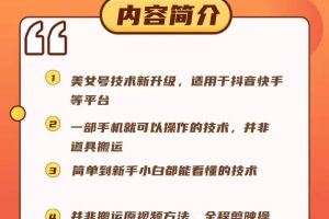 抖音快手美女好新升级玩法，一部手机简单操作即可做出爆款视频