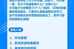 柚子团队内部课程：教你一些能够赚到钱的副业路子，每天轻松多赚几十几百元！