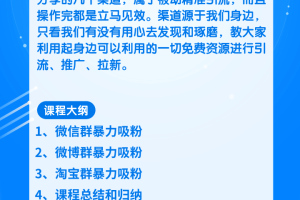 柚子团队内部课程：几个简单粗暴，立即操作立即见效的精准引流玩法