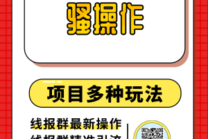 柚子团队内部课程：线报群的最新骚操作，一个能够稳定月入10000+副业项目