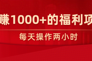 柚子团队内部课程：每天操作两小时，日赚1000+的福利项目
