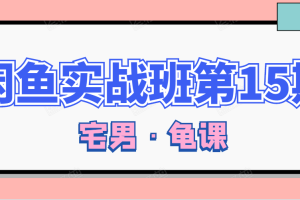 龟课·闲鱼无货源电商课程第15期，一个月收益几万不等【无水印版】