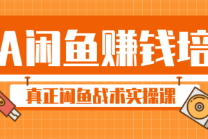 官方售价1930元老A闲鱼赚钱培训，简单粗暴的终极玩法，真正闲鱼战术实操课