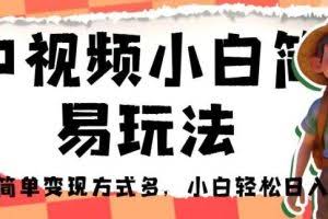 中视频小白简易玩法，操作简单变现方式多，小白轻松日入500+！【揭秘】