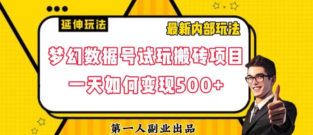 数据号回归玩法游戏试玩搬砖项目再创日入500+【揭秘】插图