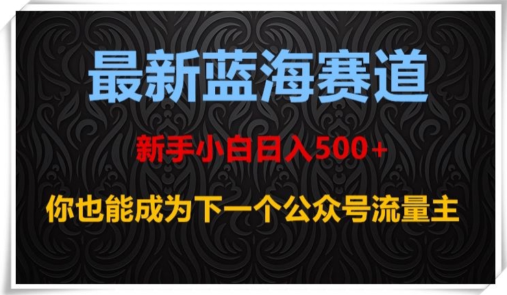 最新蓝海赛道，新手小白日入500+，你也能成为下一个公众号流量主【揭秘】插图