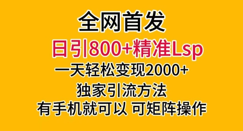 全网首发！日引800+精准老色批，一天变现2000+，独家引流方法，可矩阵操作【揭秘】插图