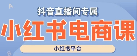 小红书电商高级运营课程，实操教学+案例分析-吾爱自习网