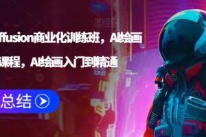 Stable Diffusion商业化训练班，Al绘画商业应用课程，AI绘画入门到精通