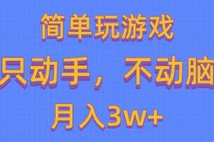 （10516期）简单玩游戏月入3w+,0成本，一键分发，多平台矩阵（500G游戏资源）