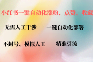 （12785期）小红书自动评论、点赞、关注，一键自动化插件提升账号活跃度，助您快速…