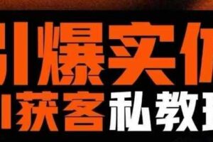 引爆实体AI模板引流私教班，从0~1讲透实体短视频获客