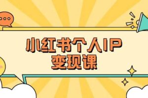 小红书个人变现课：精准人设定位+爆款选题拆解，教你打造百万流量账号秘籍