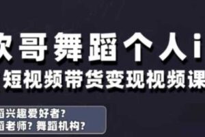 抖音舞蹈账号运营与变现实战课，舞蹈个人ip短视频带货变现