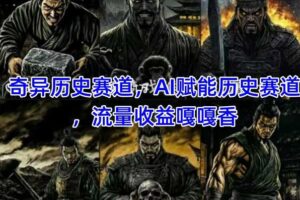 抖音奇异历史赛道，AI赋能历史赛道，流量收益嘎嘎香，狂撸伙伴计划