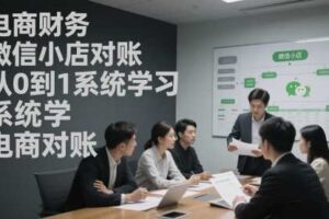 电商财务微信小店对账，从0到1系统学习电商对账