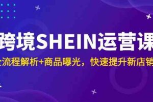 跨境SHEIN运营课，全流程解析+商品曝光，快速提升新店销量