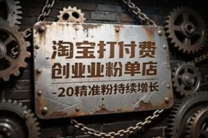 淘宝打付费创业粉单店每天稳定10-20精准粉持续增长【揭秘】