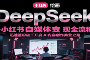 DeepSeek绘画+小红书自媒体变现全流程，迅速涨粉破千开启AI内容创作商业之路