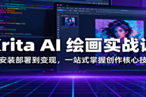 Krita AI 绘画实战课：从安装部署到变现，一站式掌握创作核心技能