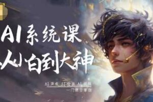 AI系统课程，从小白到大神系统学AI，AI声音-AI绘画-AI视频一门课全掌握