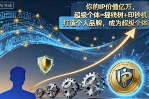 你的IP价值亿万，超级个体=摇钱树+印钞机，打造个人品牌，成为超级个体