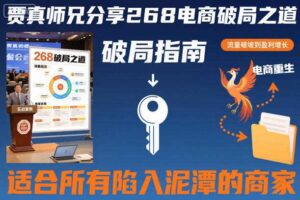 贾真师兄分享268电商破局之道-适合所有陷入泥潭的商家