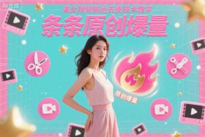 美女视频搬运去重技术教学，条条原创爆量