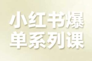 小红书爆单系列课,聚焦小红书电商全链路增长(更新)