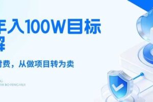 26年年入100W目标拆解：做知识付费，从做项目转为卖项目【揭秘】