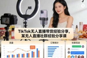 TikTok无人直播带货经验分享,某无人直播社群经验分享课