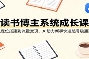 读书博主系统成长课:从定位搭建到流量变现,AI助力新手快速起号破瓶颈