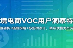 跨境电商VOC用户洞察特训:价值剖析+链路拆解+标签树设计,精准读懂海外用户