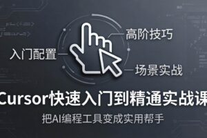 （17794期）Cursor快速入门到精通实战课：入门配置+高阶技巧+场景实战，把AI编程工具变成实用帮手