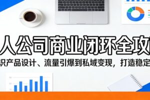 一人公司商业闭环全攻略：从知识产品设计、流量引爆到私域变现，打造稳定收入