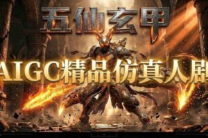 AIGC精品仿真人短剧教学，以五仙玄甲风为例展示保姆级实操教学