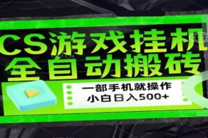CSGO游戏挂机捡漏搬砖,超稳定的项目,带领1000+小白实现日入500+