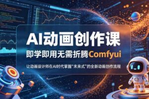 AI动画创作课，即学即用无需折腾Comfyui，让动画设计师在AI时代掌握“未来式”的全新的动画创作流程