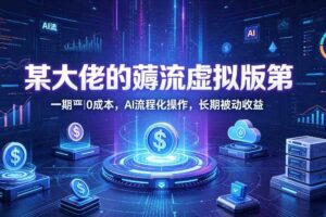 某大佬的薅流虚拟版第一期丨0成本，AI流程化操作，长期被动收益